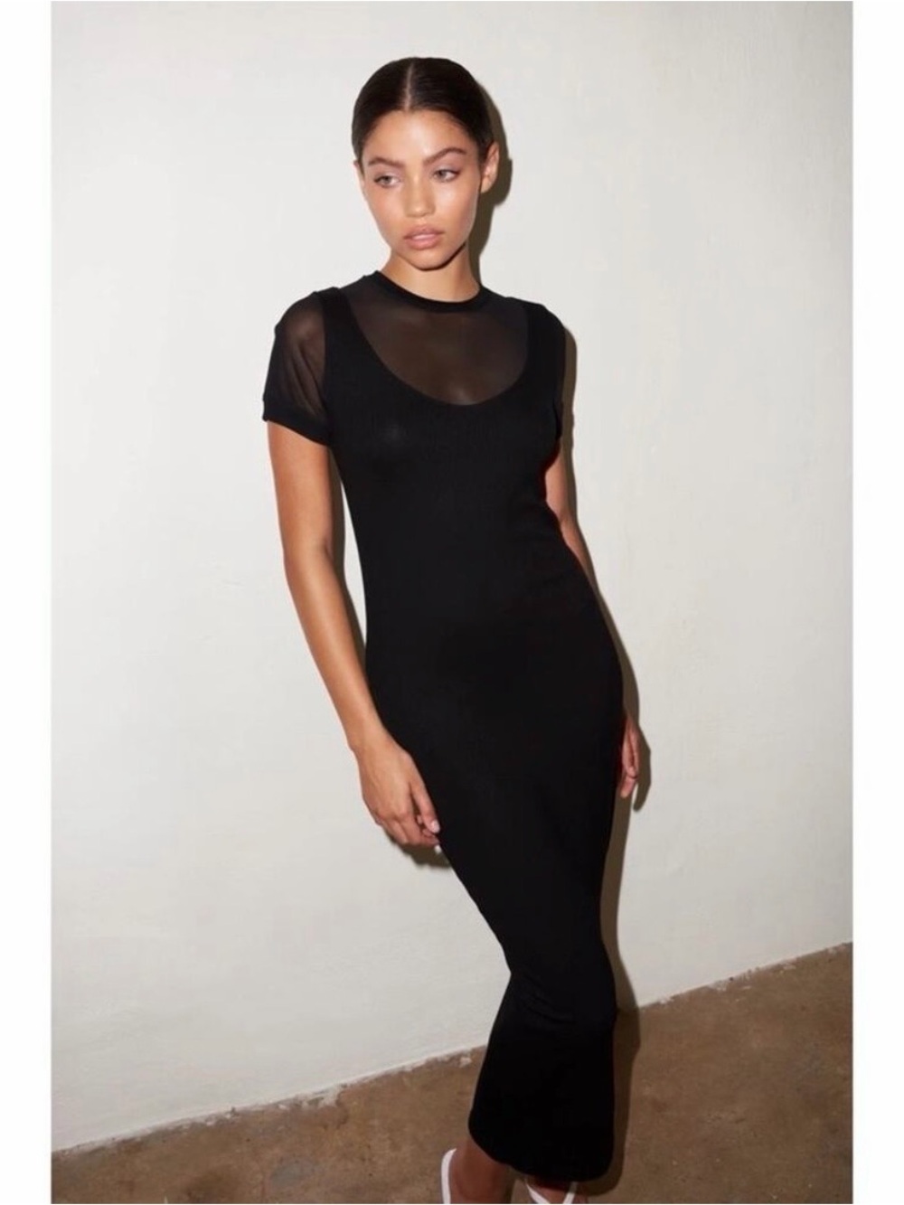 New w/ Tags LNA Clothing Ribbed Black Dress size Small